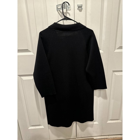 Knitted Black Overcoat - Picture 2 of 2